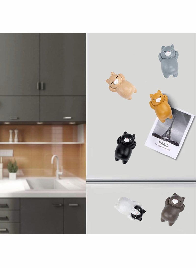 Bear 3D Resin Fridge Magnet for Whiteboard, Office, Photos, Notes, Decorative Fridge Magnets Fridge Magnets Gifts for Cat Lady Cat Lovers 6 Pcs