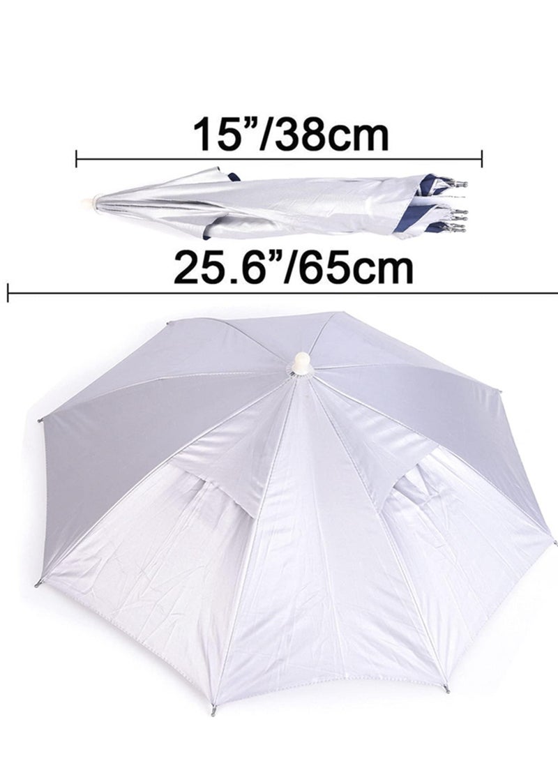 25 Inch Umbrella Hat Large Hat UV and Rain Protection Adults Kids for Fishing, Golfing, Gardening, Camping Hiking