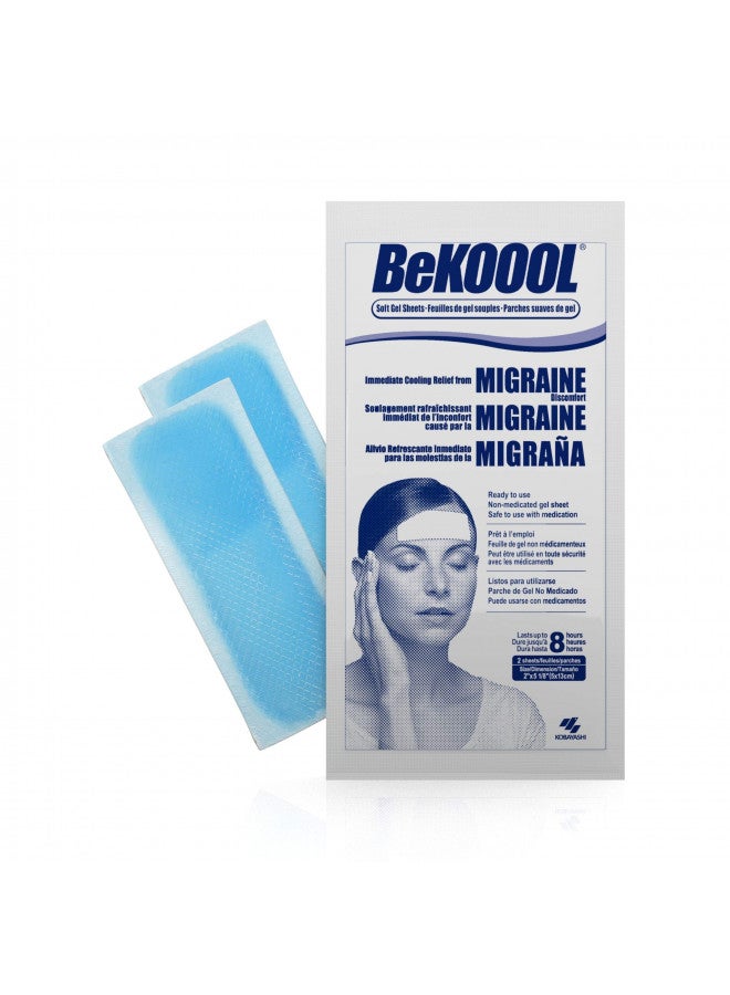 BeKOOOL Migraine Gel Sheets - 4 Count