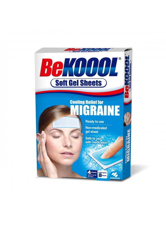 BeKOOOL Migraine Gel Sheets - 4 Count