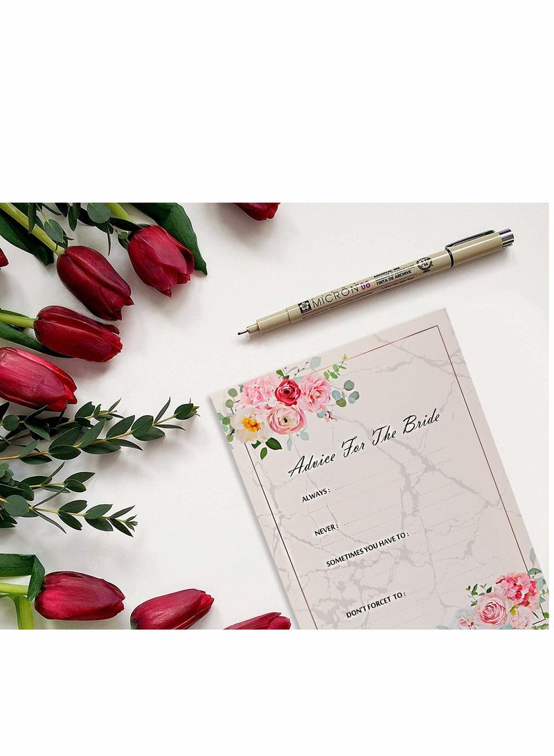40Pcs Hen Night Party Games, Advice For The Bride Cards, How Well do You Know the Bride, 4 Games, for hen do or bridal shower with the bride to be, Pink, 5 x 7 Inches