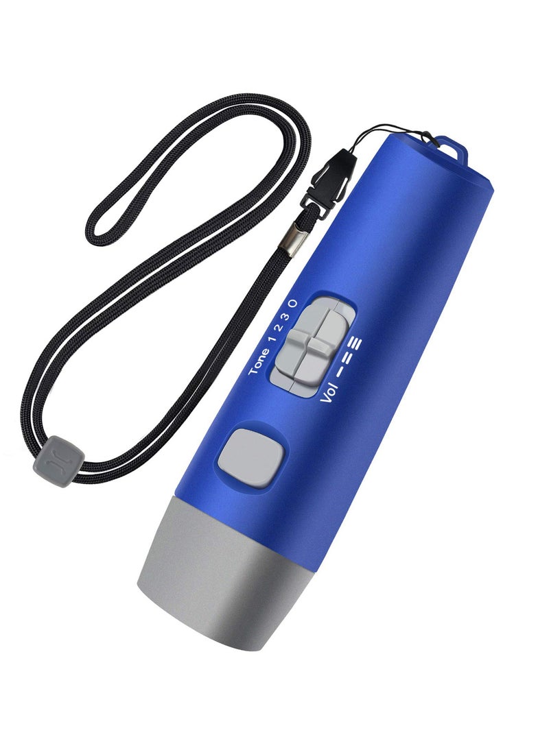 Electronic Whistle, Adjustable 3 Tone & 3 Volume Electric Whistle with Lanyard Sports Whistle for Teacher Coach Referee Emergency Whistle for Volleyball Soccer Sports Outdoor (Blue)