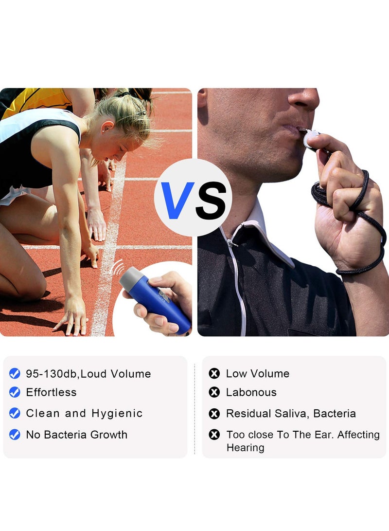 Electronic Whistle, Adjustable 3 Tone & 3 Volume Electric Whistle with Lanyard Sports Whistle for Teacher Coach Referee Emergency Whistle for Volleyball Soccer Sports Outdoor (Blue)