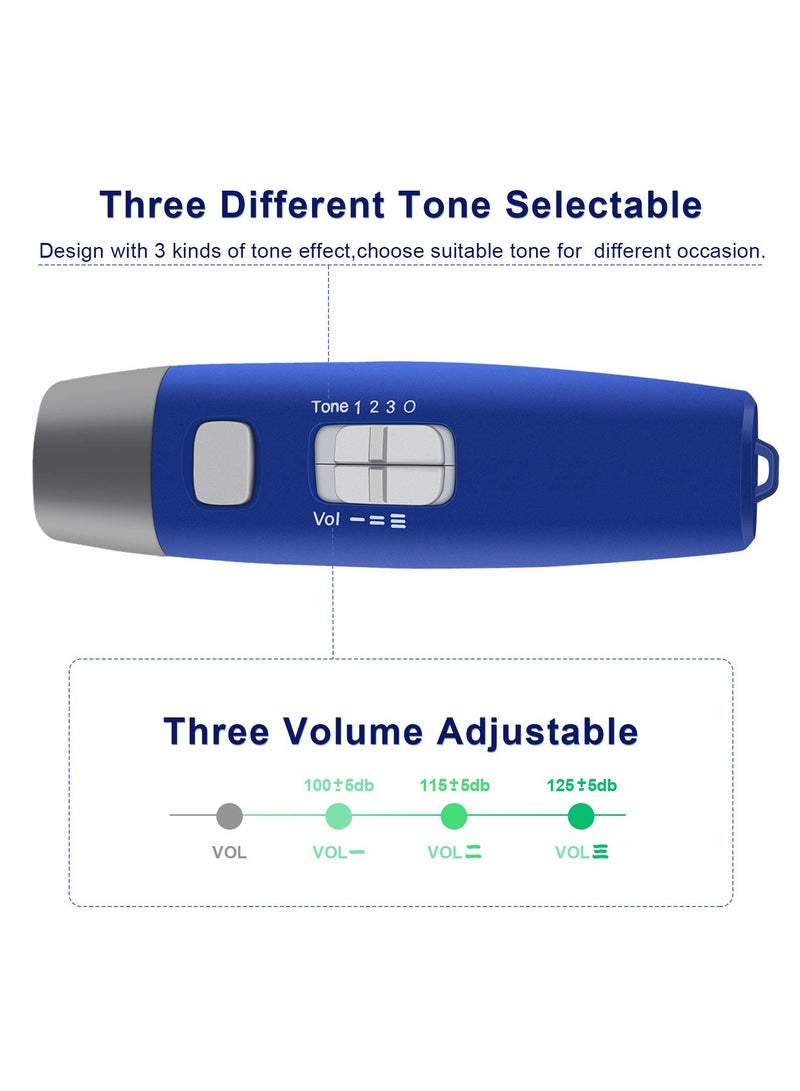 Electronic Whistle, Adjustable 3 Tone & 3 Volume Electric Whistle with Lanyard Sports Whistle for Teacher Coach Referee Emergency Whistle for Volleyball Soccer Sports Outdoor (Blue)