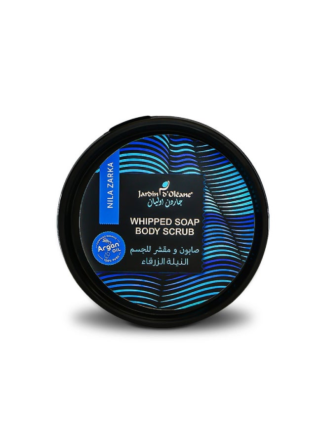 Whipped Soap Body Scrub Nila Zarka Blue 500grams