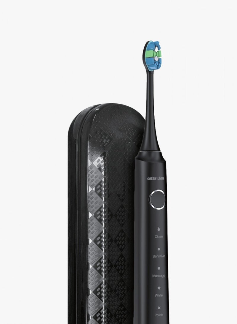 Smart Brush Rechargeable Toothbrush / 42 Times Use on 1 Charge / 38400vpm Powerful Sonic Motor / 5 Level Brush Mode / Dental Plaque Cleaning Brush / Intelligent Memory Model - Black