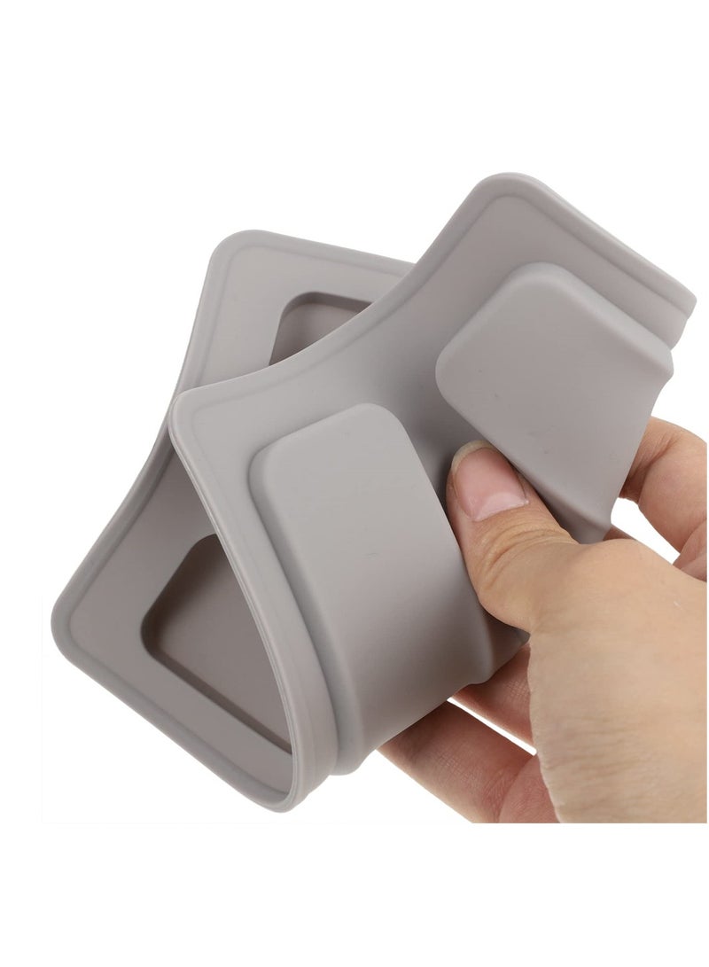 2pcs Silicone Toaster Lid Cover Set Dustproof Protector for Bread Maker and Sandwich Machine Accessories Grey