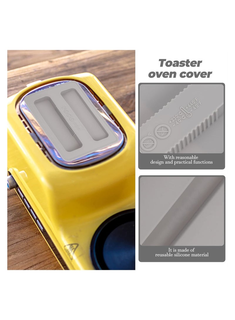 2 Pack Silicone Toaster Covers Nonstick Toaster Appliance Protectors Grey Kitchen Accessories