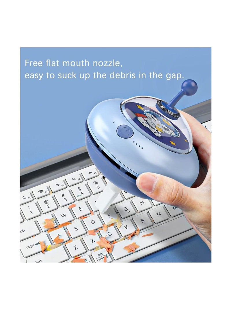 Mini Vacuum Cleaner, Detachable Mini Vacuum Cleaner USB Charging No Dead Angle Cleaning Cleaning Dust Crumbs Computer Keyboard Crumbs dusts Hairs in Office Kitchen (Blue)