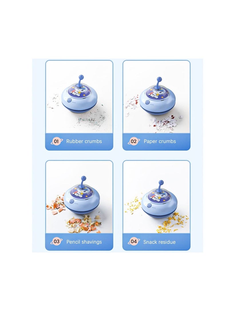 Mini Vacuum Cleaner, Detachable Mini Vacuum Cleaner USB Charging No Dead Angle Cleaning Cleaning Dust Crumbs Computer Keyboard Crumbs dusts Hairs in Office Kitchen (Blue)