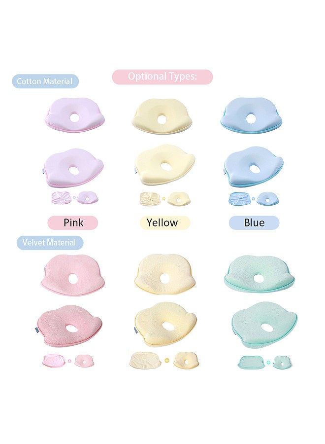 Baby Shaping Pillow Anti-eccentric Flat H-ead Memory Foam Cushion For Flat H-ead Syndrome P-revention and H-ead Support For Age 0-1 Home Daily Bedroom Use