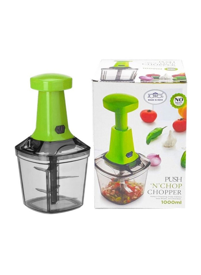 Push Veg Chopper - Manual Food Dicer & Slicer
