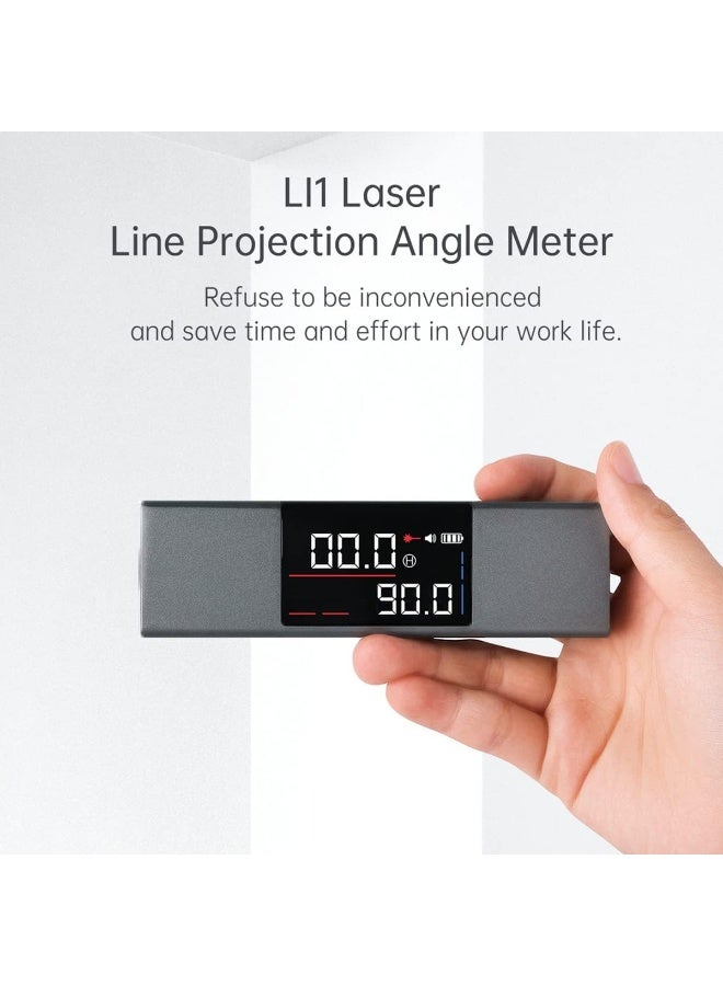 Portable Laser Angle Ruler Protractor 2-in-1 Angle Measure Laser Ruler Type-C Charging Laser Measurement Tool Digital Angle Finder Angle Gauge