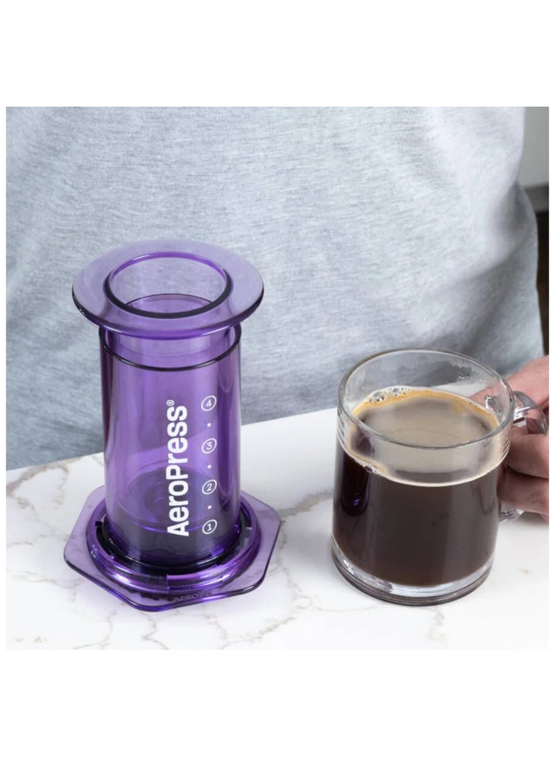 Coffee Maker, 3-in-1 Brewing, Portable, Made in USA, Clear Purple - 1-2 Cups
