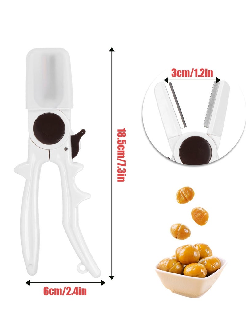 Nut Cracker Opener Set with Walnut Pliers - Easy Chestnut Peeler and Cutter Tool for Nuts