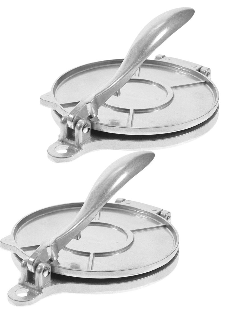 2 Pieces Dough Press Aluminum Alloy Woman Steel Tortilla Kitchen Dumpling Molds Small Size 16cm