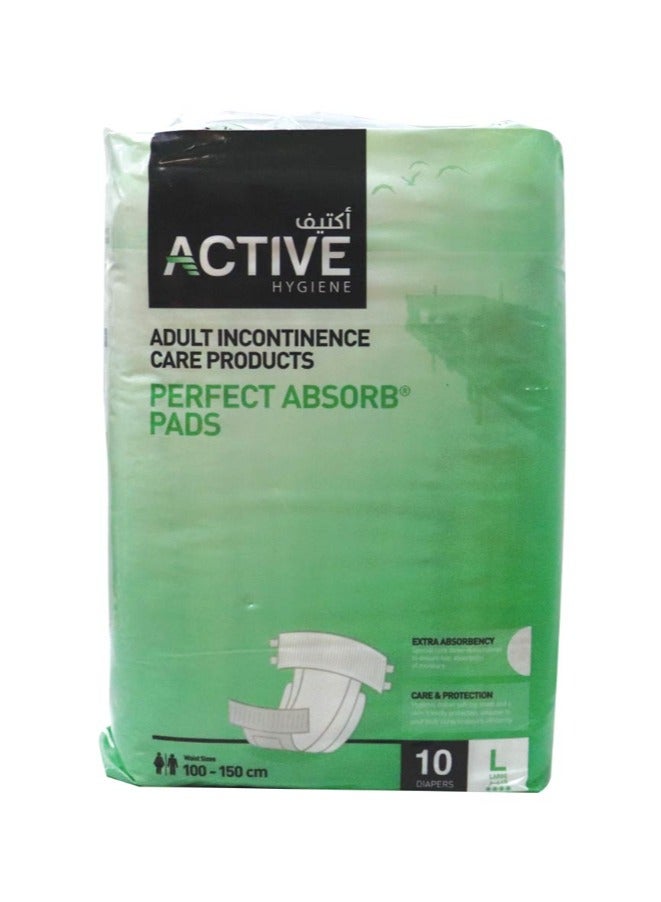 Active Adult Diapers Large 10's