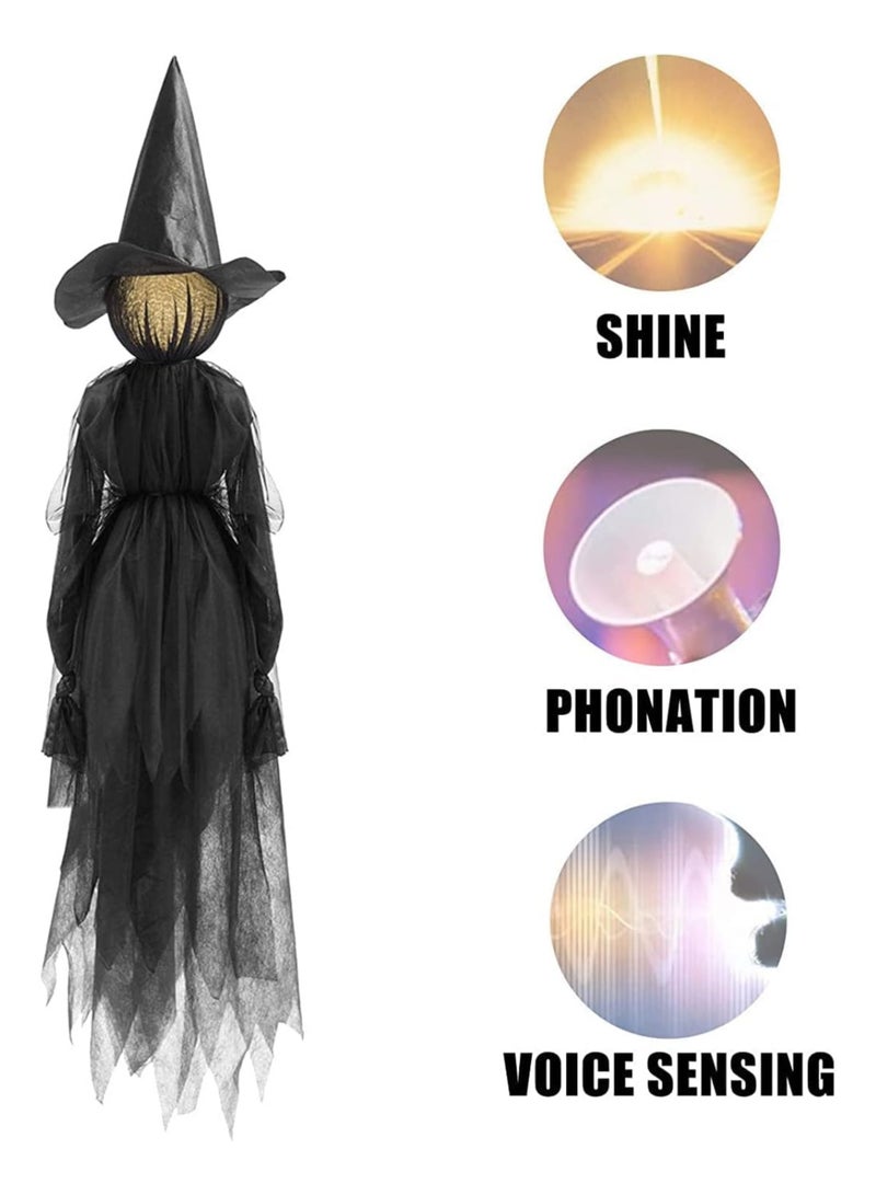 Festival Decorations Large Light Up Holding Hands Screaming Witches,festival decor outdoor,Sound-Activated Sensor Waterproof Life Size Scary Decor for Home Outside Yard Lawn Garden Party,3pcs