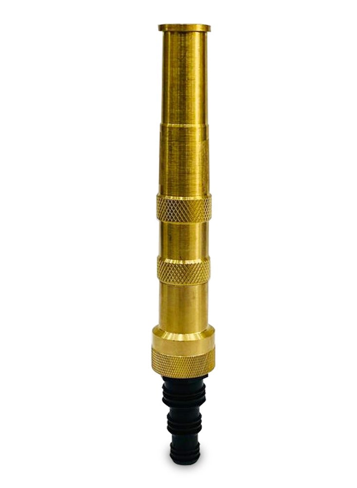 Heavy-Duty Brass Adjustable Twist Hose Nozzle Gun 17cm for 3/4