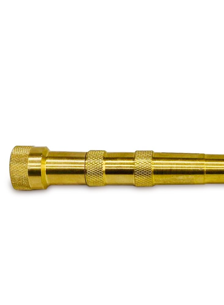 Heavy-Duty Brass Adjustable Twist Hose Nozzle Gun 17cm for 3/4