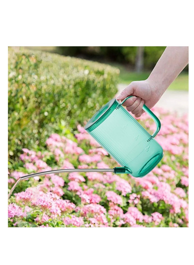 Watering Can 1l Acrylic Long Plant Spout Watering Bottle For Garden Transparent Watering Sprinkler Pot Spray Tools For Outdoor Indoor House Office - Green