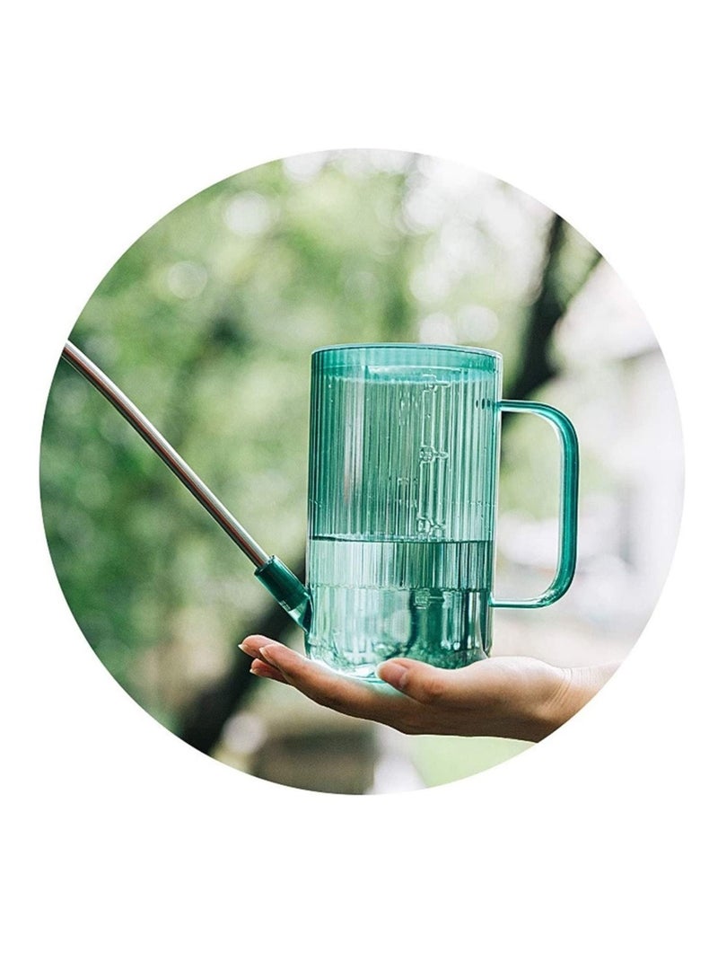 Watering Can 1l Acrylic Long Plant Spout Watering Bottle For Garden Transparent Watering Sprinkler Pot Spray Tools For Outdoor Indoor House Office - Green