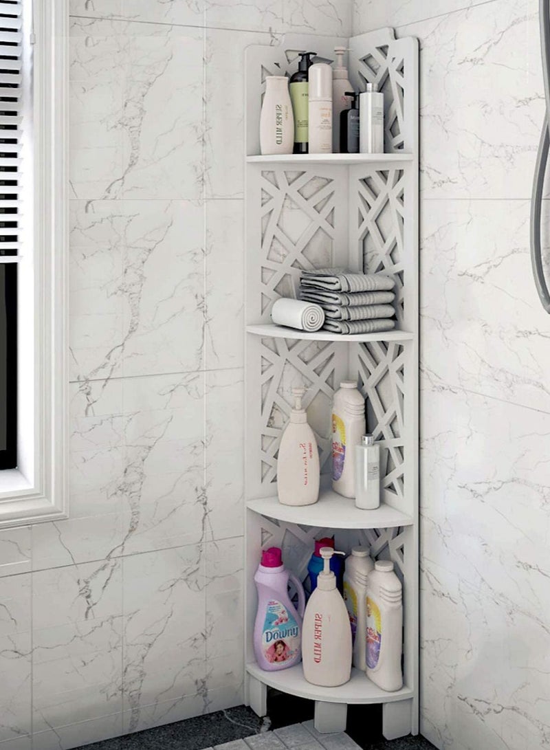 Bathroom Corner Shelf Kitchen Storage Shelf Flowers Plants Stand Kitchen Rack living Room Office Bedroom Home Stand Wooden Bathroom Shelf Small Cabinet