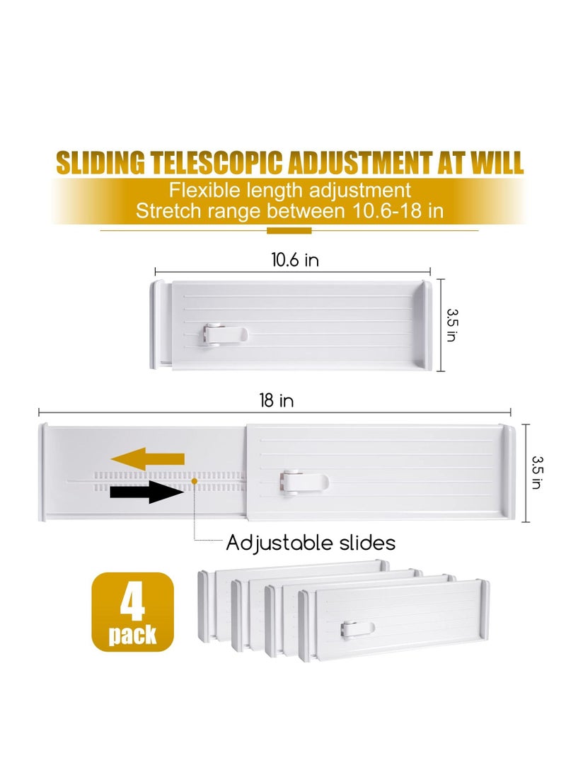 Drawer Dividers Organizer, Adjustable for Clothes, Separators, Expandable Organizer from 10.6-18