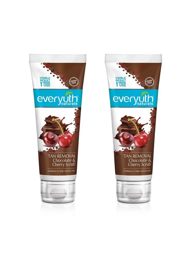 Naturals Tan Removal Chocolate & Cherry Scrubd Tan Detoxify & Cleanseparaben Free Antioxidant Choco & Multivitamin Cherriesfor Oily Dry Normal Combination & Sensitive Skin 100G (Pack Of 2)