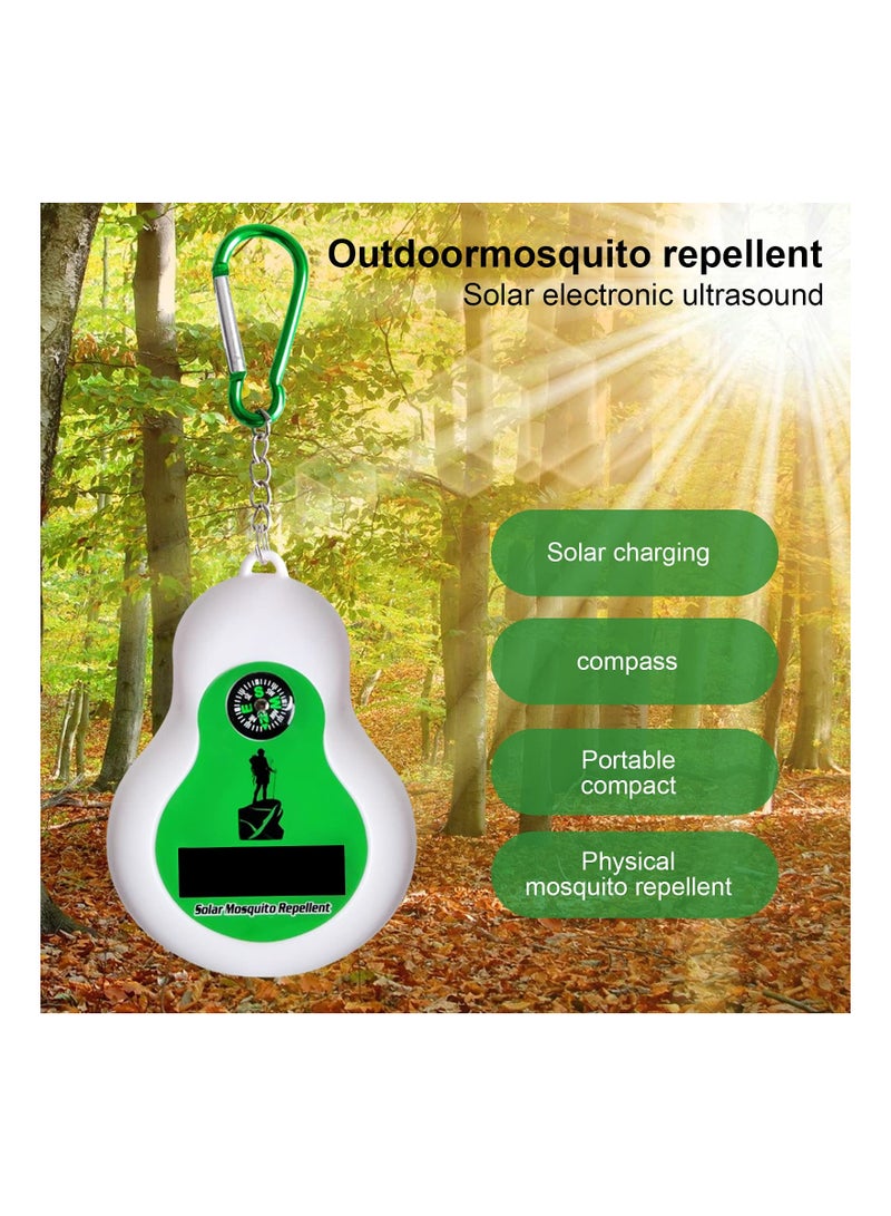 Ultrasonic Mosquito Repellent, Solar Ultrasonic Outdoor Mosquito Repellent, Ultrasonic Bug Zapper with Compass, Zapper Mosquito Can be Hung, Electronic Insect Killer Design for Camping, Picnic