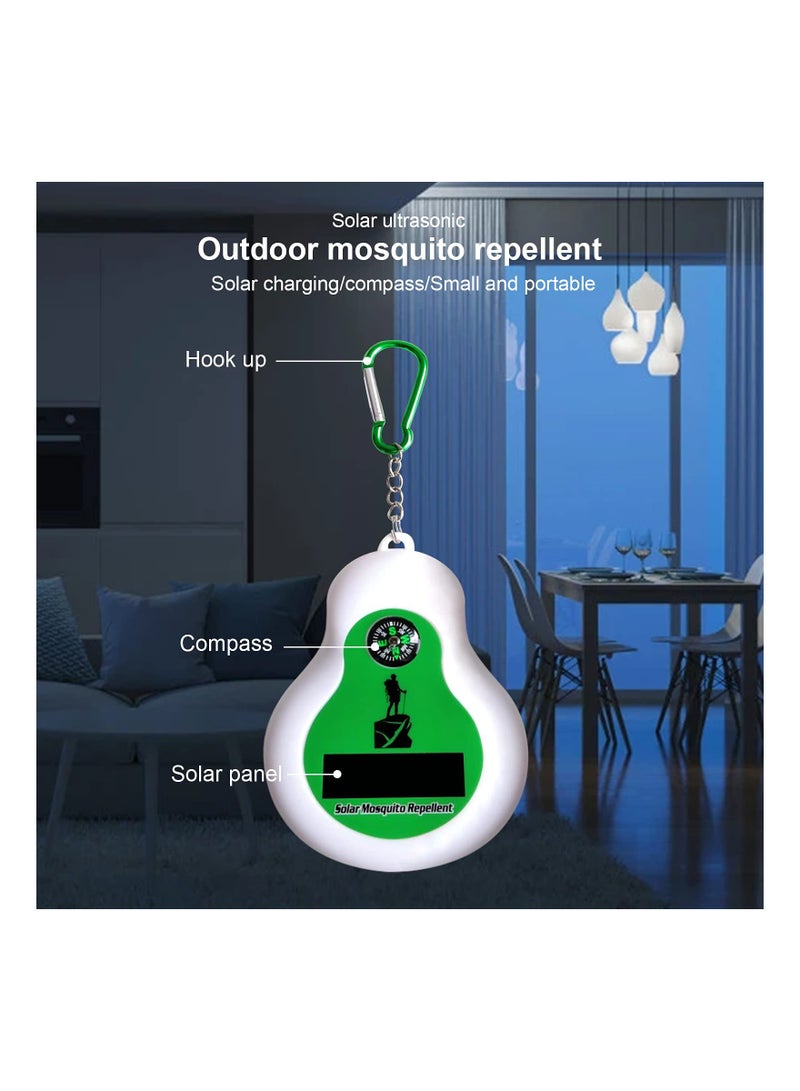 Ultrasonic Mosquito Repellent, Solar Ultrasonic Outdoor Mosquito Repellent, Ultrasonic Bug Zapper with Compass, Zapper Mosquito Can be Hung, Electronic Insect Killer Design for Camping, Picnic