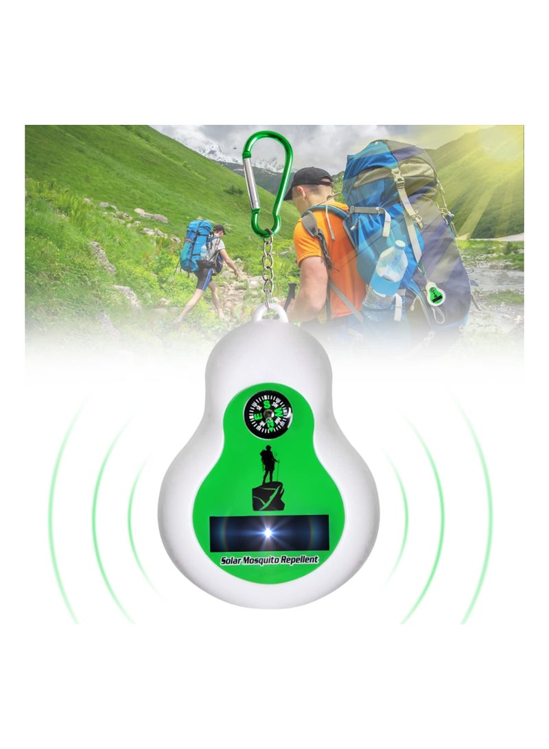 Ultrasonic Mosquito Repellent, Solar Ultrasonic Outdoor Mosquito Repellent, Ultrasonic Bug Zapper with Compass, Zapper Mosquito Can be Hung, Electronic Insect Killer Design for Camping, Picnic