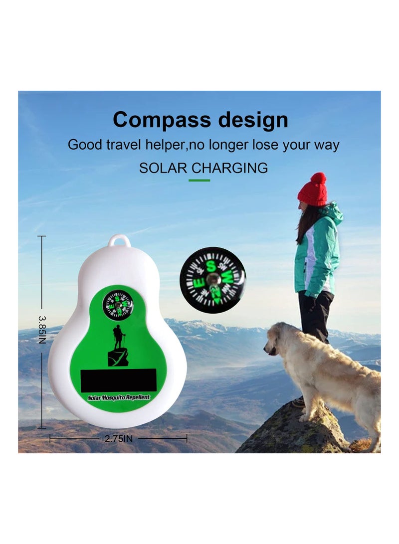 Ultrasonic Mosquito Repellent, Solar Ultrasonic Outdoor Mosquito Repellent, Ultrasonic Bug Zapper with Compass, Zapper Mosquito Can be Hung, Electronic Insect Killer Design for Camping, Picnic