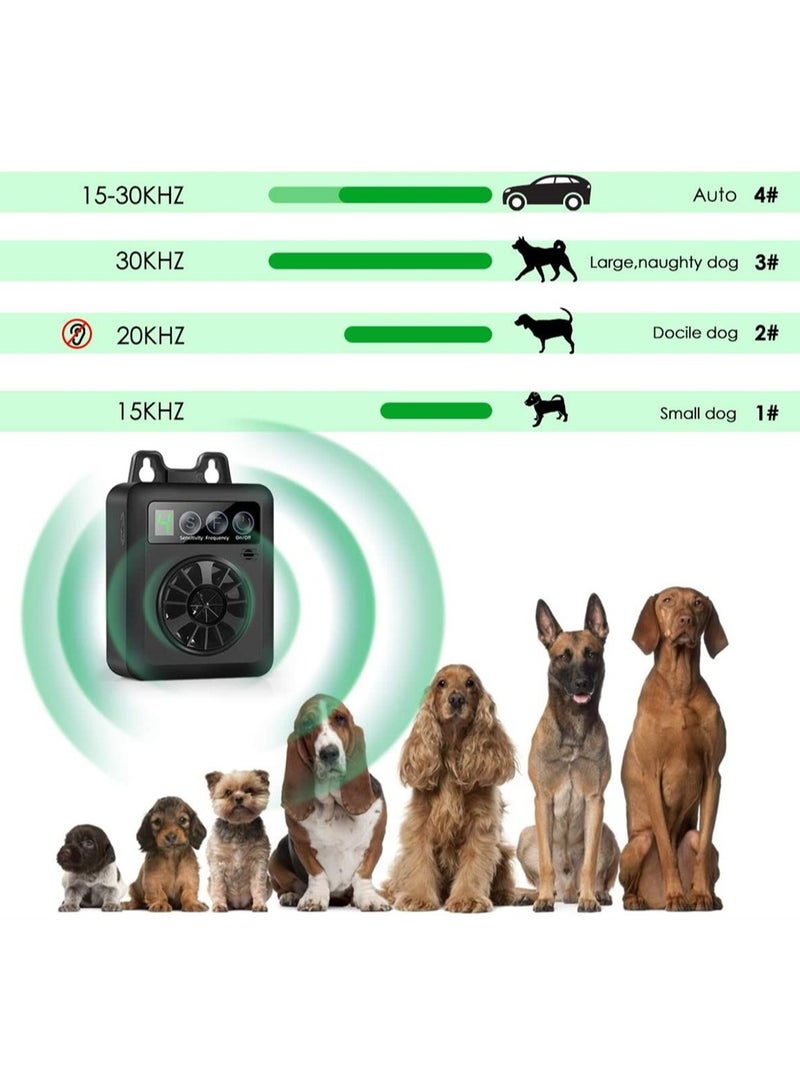 Upgrade Ultrasonic Bark Control Device with 4 Sensitivity Levels Automatic Anti Barking Device for All Dogs Easy to Use Mini Size Black