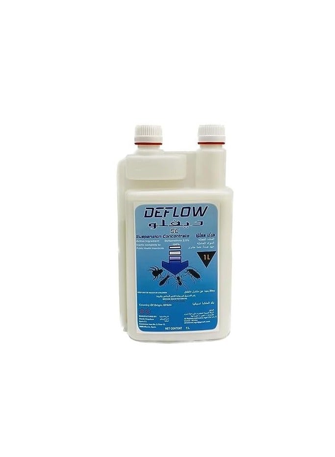 Deflow SC Deltamethrin 2.5% Household Insecticide Pesticides 1Ltr is a Highly Effective Insecticide Formulated with 2.5% Deltamethrin a Potent Pyrethroid Compound known for its Rapid Action Against a Wide Range of Household Pests.