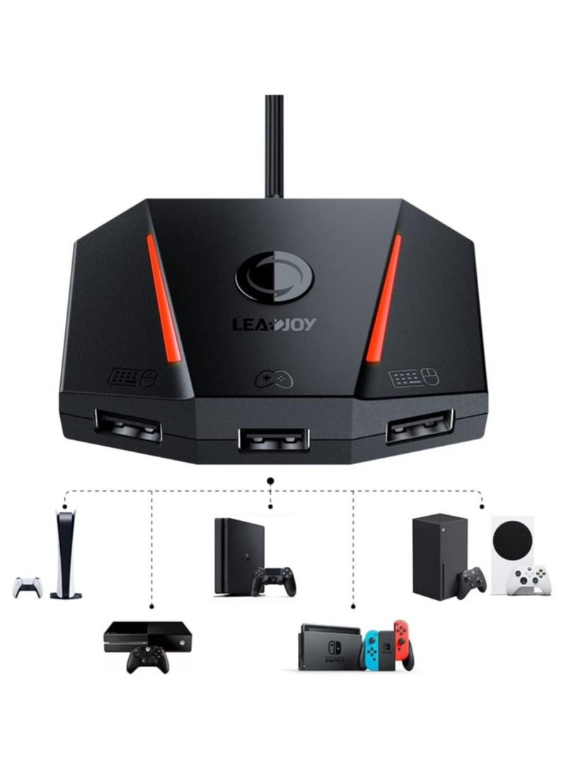 GameSir VX2 AimBox Keyboard Mouse Adapter for Xbox One, Xbox Series X/S, Nintendo Switch, PS4, Game Consoles for FPS, TPS and RTS, with 3.5mm Audio（NOT COMPATIBLE WITH PS5/PS5 Slim）