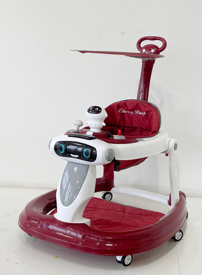 Multifunctional Baby Walker - Burgundy