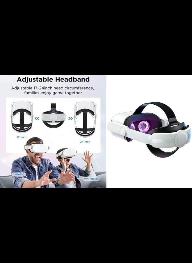 VR Headset Head Strap Premium Replacement Gaming VR Glasses Accessories Balancing Head Pressure Stand Holder Headband Compatible For Meta Quest 3 Headset