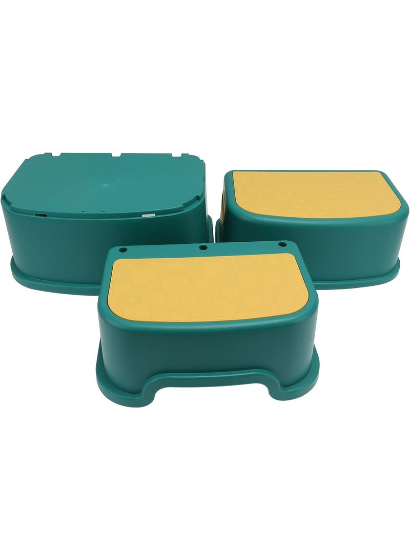 Toddler Step Stool for Bathroom Sink 2 Step Stool for Kids Toilet Potty Training Non-Slip Kid Plastic Stools with Handle