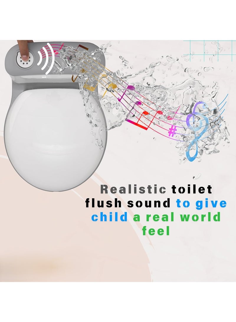 Real Feel Potty Training Toilet For Boys And Girls Toddler Potty Training Seat With Wipes Storage And Life Like Flush Sound  Magic Stickers & Disposable Liners  Easy To Clean & Assemble