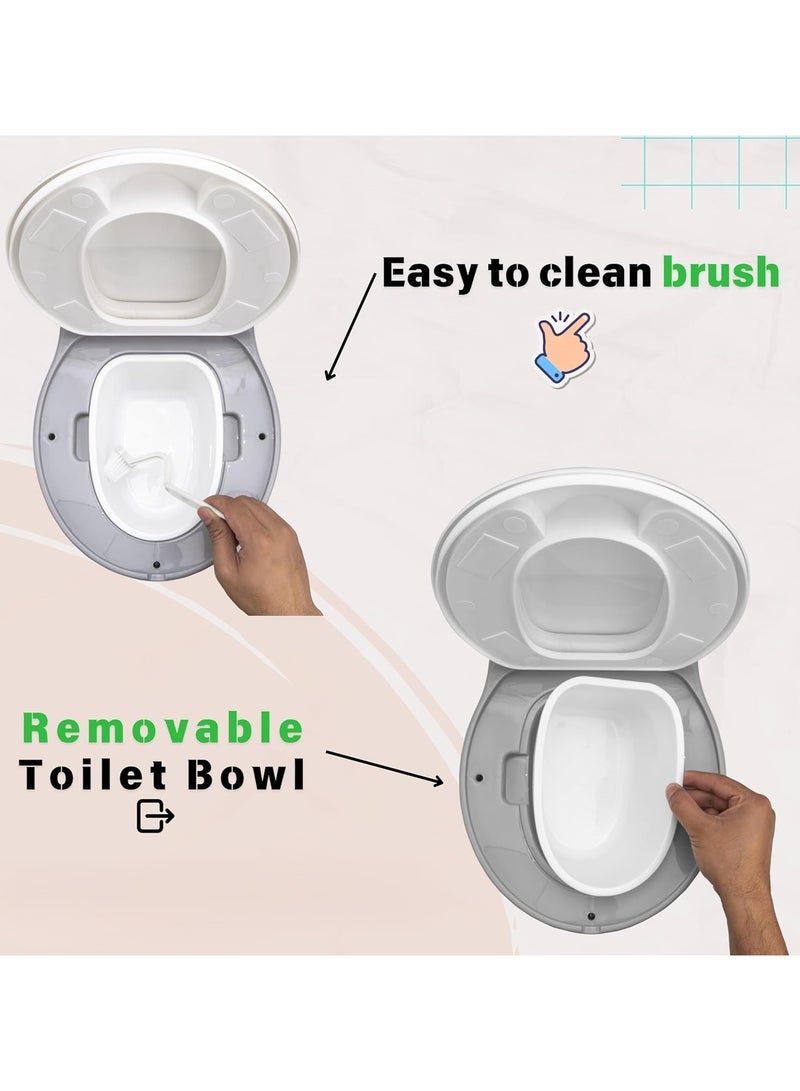 Real Feel Potty Training Toilet For Boys And Girls Toddler Potty Training Seat With Wipes Storage And Life Like Flush Sound  Magic Stickers & Disposable Liners  Easy To Clean & Assemble