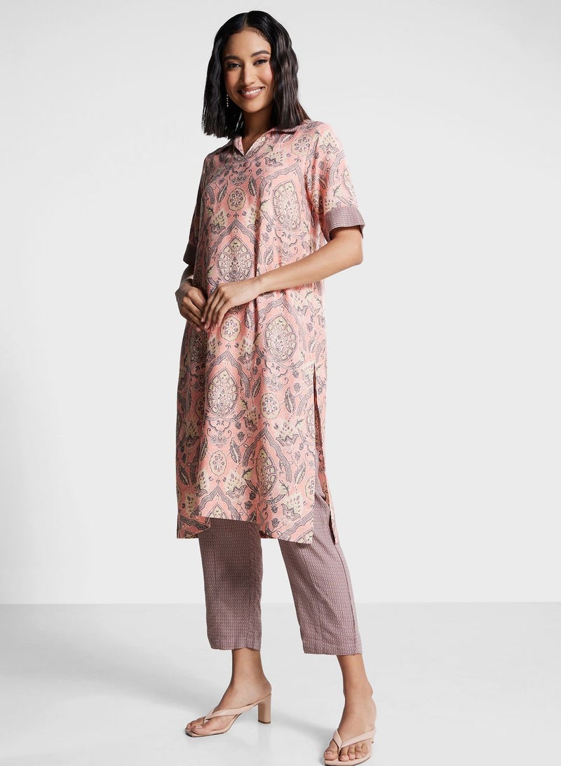 Printed Kurti & Pants Set