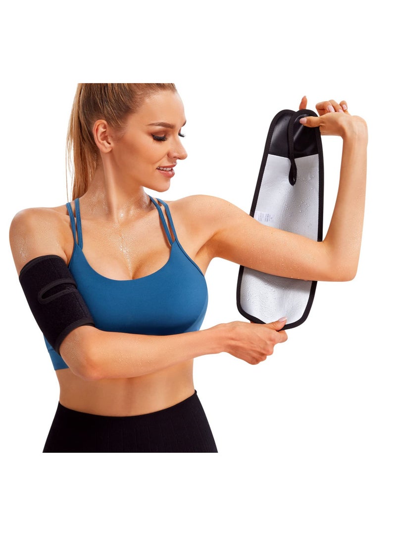 Arm Trimmer for Women & Men Sweat Arm Shaper Bands,Sauna Arm Shaper Wraps Reduce Cellulite and Improve Sweating Wraps Arm Trainer for Sports Workout 2 Pack