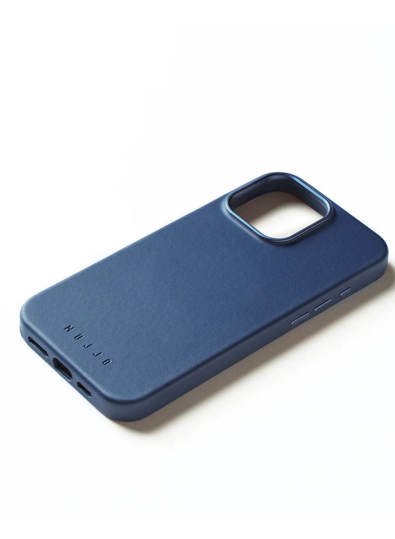 Elevate your iPhone 16 Pro Max with the Full Leather Case in Monaco Blue with MagSafe. Crafted from premium leather, this luxurious case combines elegance and durability, providing a sleek, sophisticated look while offering superior protection.