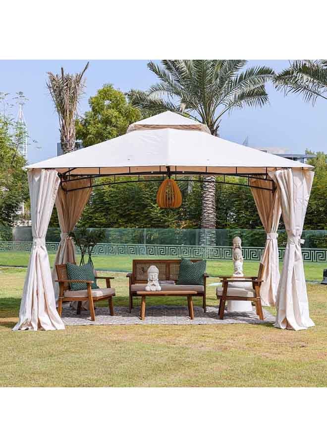 Amna Gazebo Party Tent Heavy Duty Party Tent For Camping Wedding Party Patio Backyard Lawn Beach Modern Outdoor Furniture 3X3.6M