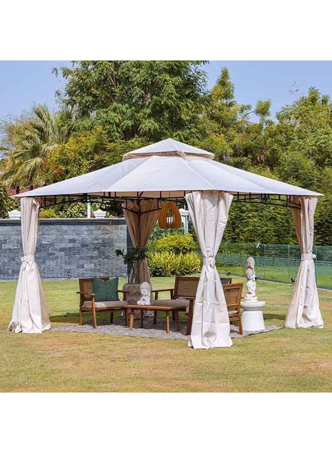 Amna Gazebo Party Tent Heavy Duty Party Tent For Camping Wedding Party Patio Backyard Lawn Beach Modern Outdoor Furniture 3X3.6M