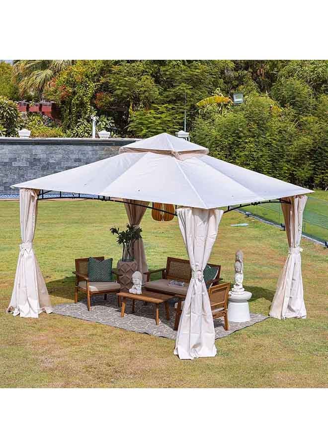 Amna Gazebo Party Tent Heavy Duty Party Tent For Camping Wedding Party Patio Backyard Lawn Beach Modern Outdoor Furniture 3X3.6M