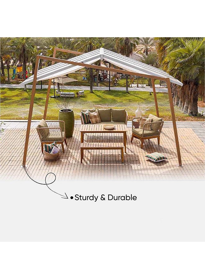 Darren Triangle Shaped Gazebo Party Tent Heavy Duty Party Tent For Camping Wedding Party Patio Backyard Lawn Beach Modern Outdoor Furniture 3X4M