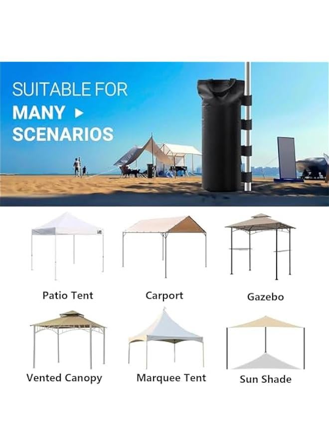 4 Pack Gazebo Sand Weights Capacity 112 LBS Pop up Canopy Weights Sand Bags for Outdoor Garden Patio Sun Shelter Canopy Patio Umbrella,Vendor Tent,Gazebo(Black)