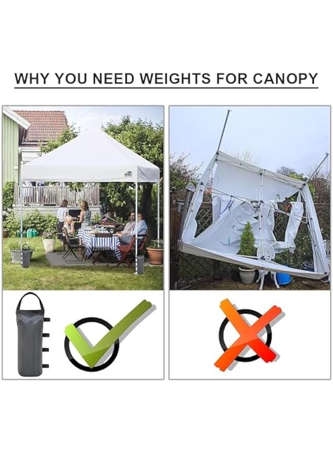 4 Pack Gazebo Sand Weights Capacity 112 LBS Pop up Canopy Weights Sand Bags for Outdoor Garden Patio Sun Shelter Canopy Patio Umbrella,Vendor Tent,Gazebo(Black)